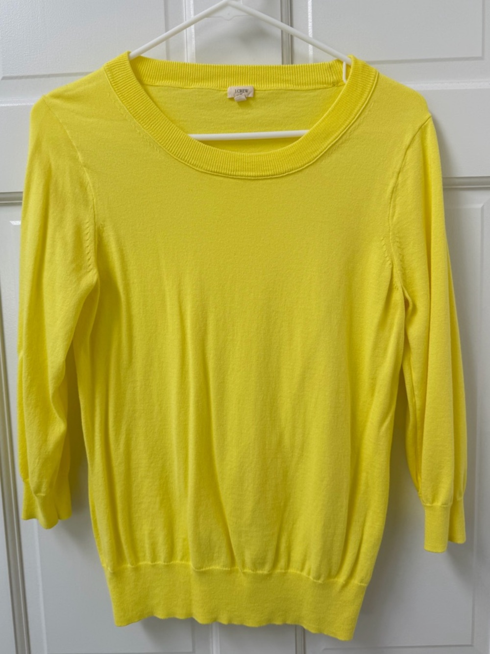 J. Crew Lemon Yellow Crewneck Sweater